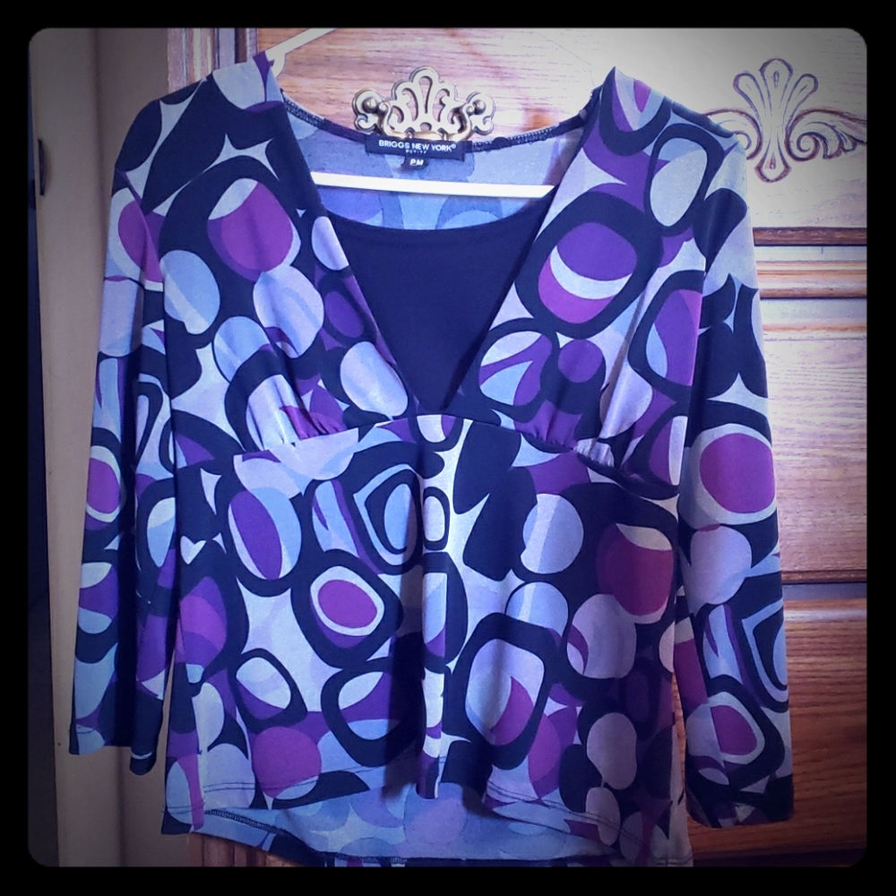 Purple and black dressy shirt